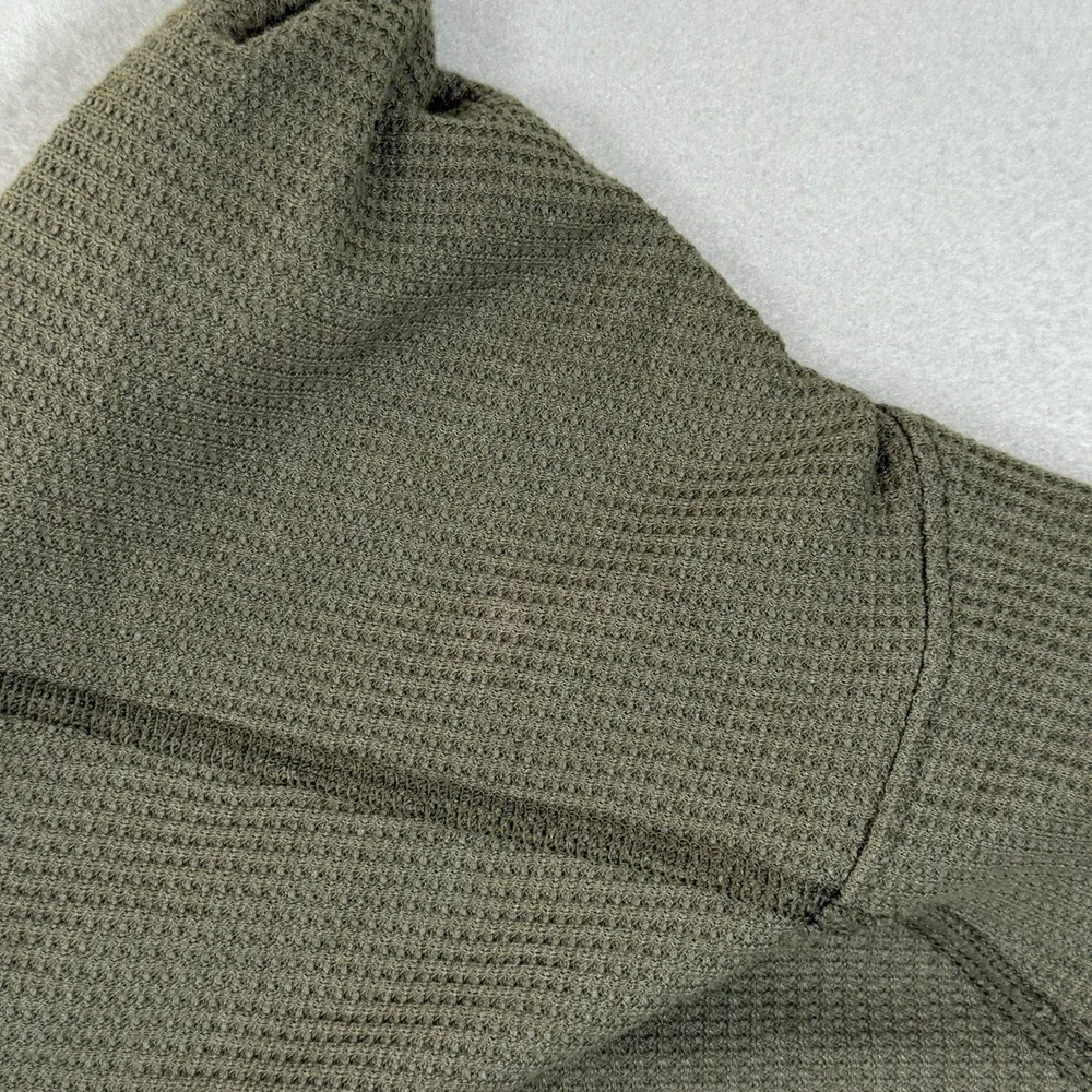 Kuhl Top Womens Large Green Petra Turtleneck Performance Lightweight Waffle Knit
